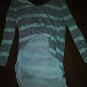Cute Turquoise and Gray Shirt.